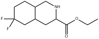 Ethyl 6,6-difluoro-octahydroisoquinoline-3-carboxylate Structural