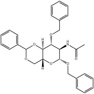 2-ACETAMIDO-1,3-DI-O-BENZYL-4,6-O-BENZYLIDENE-2-DEOXY-B-D-GLUCOPYRANOSIDE Structural