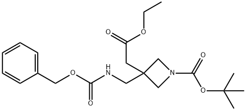 tert-butyl 3-((((benzyloxy)carbonyl)aMino)Methyl)-3-(2-ethoxy-2-oxoethyl)azetidine-1-carboxylate Structural