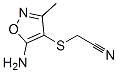 Acetonitrile, [(5-amino-3-methyl-4-isoxazolyl)thio]- (9CI) Structural