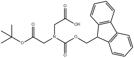 FMOC-N-(TERT-BUTYLOXYCARBONYLMETHYL)-GLYCINE Structural