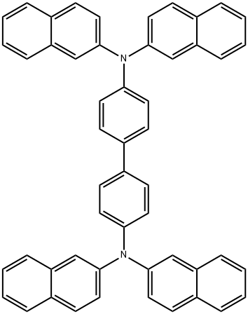 N,N,N',N'-Tetra(2-naphthalenyl)(1,1'-biphenyl)-4,4'-diamine Structural