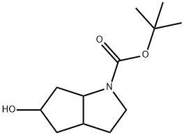 tert-butyl 5-hydroxy-octahydrocyclopenta[b]pyrrole-1-carboxylate Structural