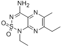 4-Amino-1,7-diethyl-6-methylpyrazino(2,3-c)(1,2,6)thiadiazine 2,2-diox ide Structural