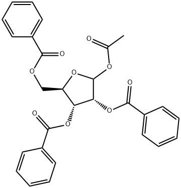 1-O-ACETYL-2,3,5-TRI-O-BENZOYL-D-RIBOFURANOSE Structural