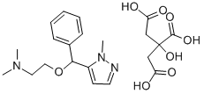 CIZOLIRTINE CITRATE,ETHANAMINE, N,N-DIMETHYL-2-[(1-METHYL-1H-PYRAZOL-5-YL)PHENYLMETHOXY]-, 2-HYDROXY-1,2,3-PROPANETRICARBOXYLATE