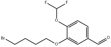 Benzaldehyde, 3-(4-bromobutoxy)-4-(difluoromethoxy)- Structural