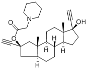 A-Norpregn-20-yne-2,17-diol, 2-ethynyl-, 2-(1-piperidineacetate), (2-b eta,5-alpha,17-alpha)-