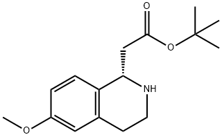 1-Isoquinolineacetic  acid,1,2,3,4-tetrahydro-6-methoxy-,1,1-dimethylethyl  ester,(S)-  (9CI) Structural