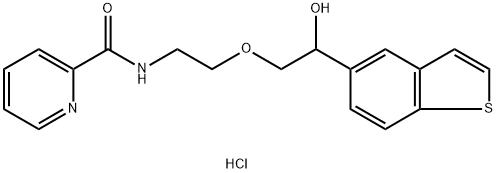 1-(Benzo(b)thiophen-5-yl)-2-(1-(nicotinoylamino)ethoxy)ethanol hydroch loride Structural