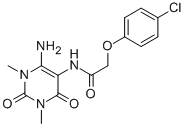 Acetamide,  N-(4-amino-1,2,3,6-tetrahydro-1,3-dimethyl-2,6-dioxo-5-pyrimidinyl)-2-(4-chlorophenoxy)-  (9CI) Structural