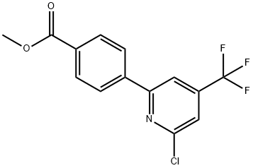 Methyl 4-[6-chloro-4-(trifluoromethyl)-2-pyridyl]benzoate Structural