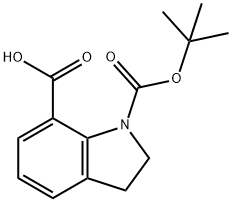 N-BOC-INDOLINE-7-CARBOXYLIC ACID Structural