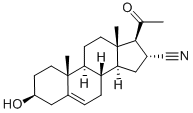 5-PREGNEN-3BETA-OL-20-ONE-16ALPHA-CARBONITRILE Structural