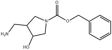BENZYL 3-(AMINOMETHYL)-4-HYDROXYPYRROLIDINE-1-CARBOXYLATE Structural