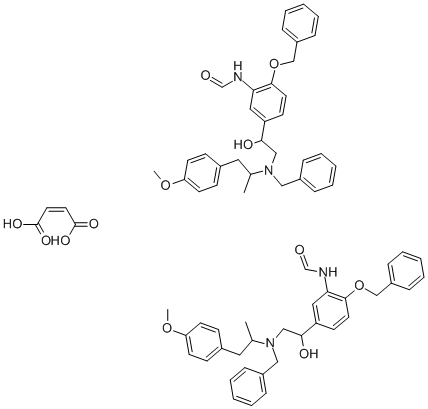 1-(4-Benziloxy-3-formylaminophenyl)-2-[N-benzyl-2'-(4-methoxyphenyl)-1'-methylethylamino]ethaol hemifumarate