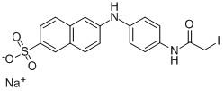 2-(4'-(IODOACETAMIDO)ANILINO)NAPHTHALENE-6-SULFONIC ACID SODIUM SALT Structural