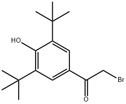 2-BROMO-1-[3,5-DI(TERT-BUTYL)-4-HYDROXYPHENYL]ETHAN-1-ONE Structural