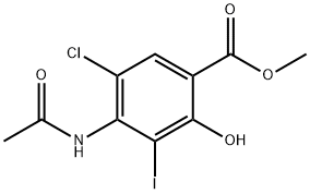 4-Acetylamino-5-chloro-2-hydroxy-3-iodobenzoic acid methyl ester Structural