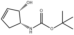 Carbamic acid, (2-hydroxy-3-cyclopenten-1-yl)-, 1,1-dimethylethyl ester, cis- Structural