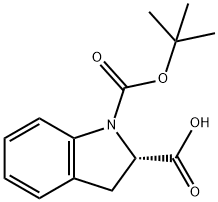 BOC-(2S)-INDOLINE CARBOXYLIC ACID Structural