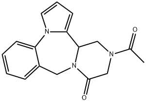 9H,11H-Pyrazino(2,1-c)pyrrolo(1,2-a)(1,4)benzodiazepin-11-one, 12,13,1 4,14a-tetrahydro-13-acetyl-