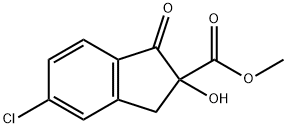 5-Chloro-2-hydroxy-2-methoxycarbonyl-1-indanone Structural