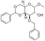 (3-O-BENZYL-4,6-O-BENZYLIDENE) METHYL-ALPHA-D-GLUCOPYRANOSIDE Structural