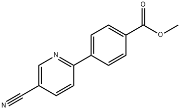 Benzoic acid, 4-(5-cyano-2-pyridinyl)-, methyl ester Structural