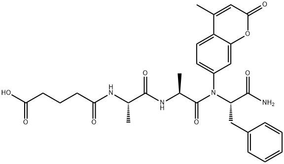 glutaryl-alanyl-alanyl-phenylalanyl-amidomethylcoumarin Structural