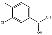 3-Chloro-4-fluorophenylboronic acid Structural