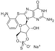 8-(2-AMINOPHENYLTHIO) GUANOSINE-3',5'-CYCLIC MONOPHOSPHATE SODIUM SALT