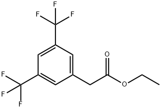 ETHYL 3,5-BIS(TRIFLUOROMETHYL)PHENYL ACETATE Structural