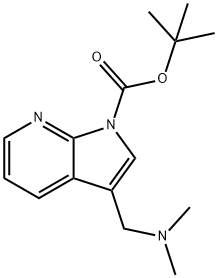 3-Dimethylaminomethyl-pyrrolo[2,3-b]pyridine-1-carboxylic  acid  tert-butyl  ester,  1-tert-Butoxycarbonyl-3-[(dimethylamino)methyl]-7-azaindole Structural