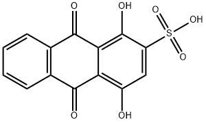 1,4-Dihydroxyanthraquinone-2-sulfonic acid Structural