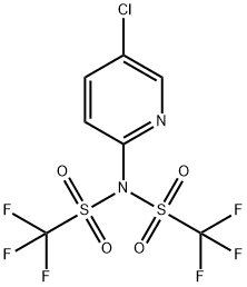 2-[N,N-BIS(TRIFLUOROMETHANESULFONYL)AMINO]-5-CHLOROPYRIDINE Structural Picture