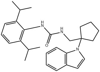 N(sup 1)-(1-(1-Indolyl)cyclopentylmethyl)-N(sup 2)-(2,6-diisopropylphe nyl)urea