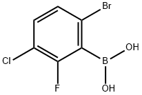 6-Bromo-3-chloro-2-fluorophenylboronic acid Structural