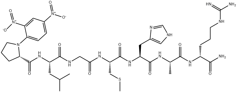 DNP-PRO-LEU-GLY-CYS(ME)-HIS-ALA-D-ARG-NH2 Structural