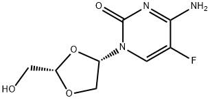 5-fluoro-1-(2-(hydroxymethyl)-1,3-dioxolan-4-yl)cytosine Structural