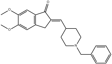 2-[(E)-(1-BENZYL-4-PIPERIDINYL)METHYLIDENE]-5,6-DIMETHOXY-1-INDANONE Structural Picture