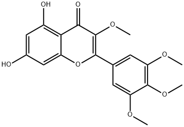 5,7-DIHYDROXY-3,3',4',5'-TETRAMETHOXYFLAVONE Structural