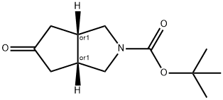 cis-5-Oxohexahydrocyclopenta[c]pyrrole-2(1H)-carboxylic acid tert-butyl ester Structural