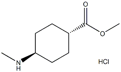 trans-Methyl 4-(methylamino)cyclohexanecarboxylate hydrochloride Structural