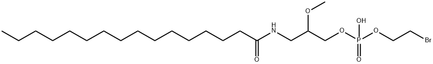 RAC-3-HEXADECANAMIDO-2-METHOXY-1-(2-BROMOETHOXYPHOSPHORYL)PROPANOL Structural