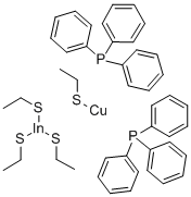 INDIUM COPPER DIETHYLTHIOLATETRIPHENYLPHOSPHINE COMPLEX Structural