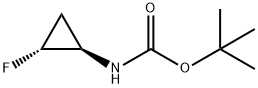 Carbamic acid, (2-fluorocyclopropyl)-, 1,1-dimethylethyl ester, trans- (9CI) Structural