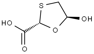RAC-TRANS-5-HYDROXY-1,3-OXATHIOLANE-2-CARBOXYLIC ACID Structural