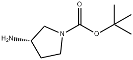 (S)-(-)-1-tert-Butoxycarbonyl-3-aminopyrrolidine Structural