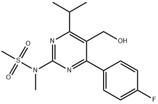 4-(4-Fluorophenyl)-6-isopropyl-2-[(N-methyl-n-methylsulfonyl)amino]pyrimidine-5-yl-methanol Structural